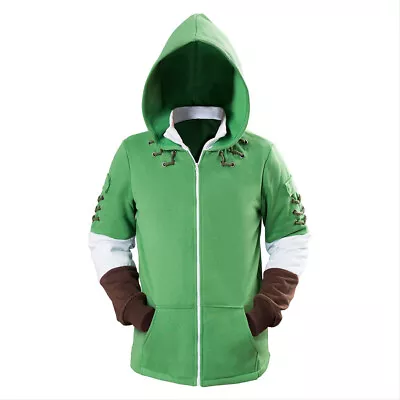 The Legend Of Zelda Link Cos Hoodie Adult Coat Zip Up Jacket Sweater Outfit • $40.95