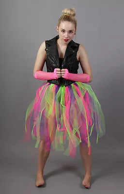 Adult/child Fairy Rainbow Punk Net Tutu Skirt - Choose Length + Waist - Uk Made • £11.99