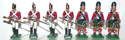 CS07 54mm Scale White Metal Napoleonic British Army. Toy Armies ? 7pcs VG • £9.99