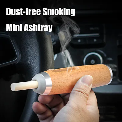 £5.63 • Buy Dust-free Smoking Car Ashtray Wooden Car Portable Smoke Ashtray