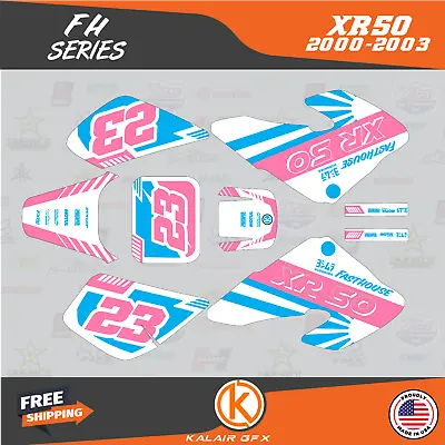 Graphics Kit For Honda XR50 (2000-2003) XR 50 FH Series- Cyan Pink • $48.99