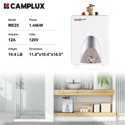 Camplux 2.5-Gal Electric Water Heater Mini-Tank Storage On Demand Hot Boiler RV • $170