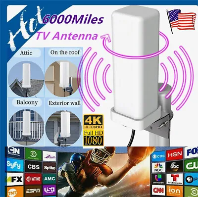 6000 Miles Digital TV Antenna Outdoor HDTV Amplified Signal Booster 4K HD 35DBI • $18.99
