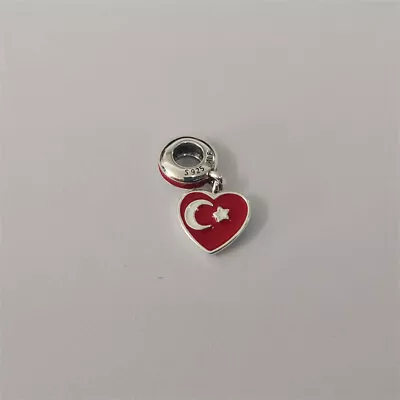 £21 • Buy Flag Retired Pandora Charm Bead Turkey Heart