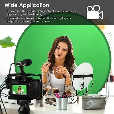 £15 • Buy Green Screen Chair Gaming Background | 110cm Pop Up For TikTok Youtube Streaming