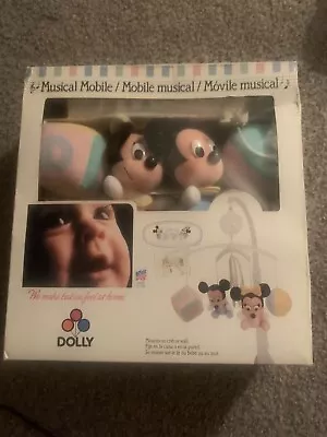 Vintage 80s Disney Baby Mickey & Minnie Musical Mobile • $40