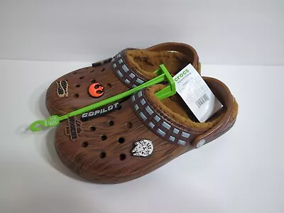 Crocs NEW Star Wars Chewbacca × Crocs Classic Lined Clog Men's 9 Women Size 11 • $69.99