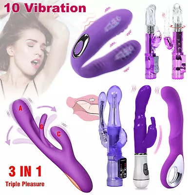 Rabbit Vibrator G-spot Dildo Vibe Waterproof Massager Sex Toys For Women Female • $28.92