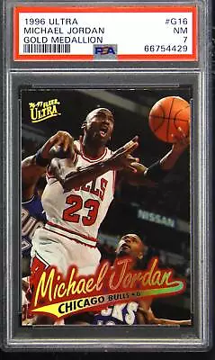 1996 Ultra #G16 Michael Jordan Gold Medallion PSA 7 • $325