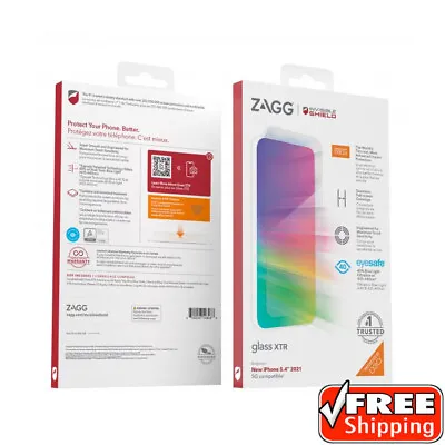 $10.99 • Buy ZAGG Glass XTR Screen Protector Blue Light Filter For Apple IPhone 13 Mini 5.4 