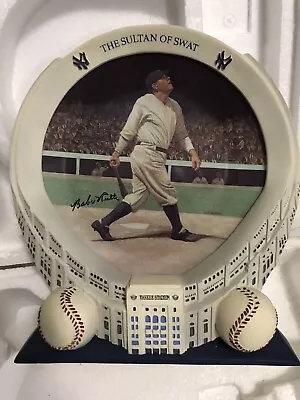 Babe Ruth 75th Anniversary Collection Sultan Of Swat Plate. MLB Yankees • $125