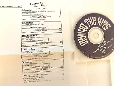 9/8/97 Behind The Hits Show: Golden Earring Boz Scaggs Free Orleans Ccr • $12.99