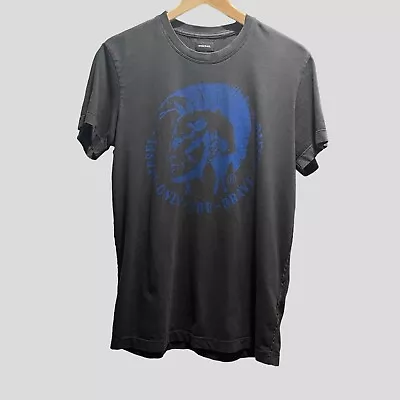 Diesel T-Shirt Men’s Medium Black Blue Only The Brave Short Sleeve Casual Cotton • $24.99