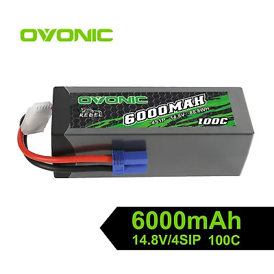 6000mAh 4S LiPo Battery 14.8V 100C EC5 Plug For Arrma Outcast Kraton 8S LIMITLES • $63.47