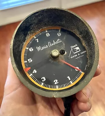 RARE Hawk Mario Andretti 9000 RPM Tachometer Tach Gasser Street Rod Rat Rod • $149