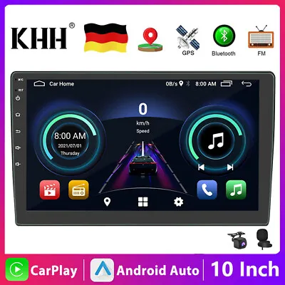 $72.19 • Buy 10.1  Double Din Car Stereo Radio Apple Carplay Android 11 GPS WiFi Touch Screen