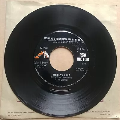 MARILYN MAYE Montage From How Sweet It Is 45 7  POP ROCK Record Vinyl Records • $9.95