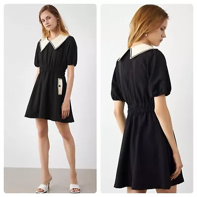 J.ING Zoie Puff Sleeve Sailor Collar Mini Dress Size M/L • $40