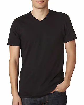 $14.69 • Buy Next Level Apparel Men's Sueded V-Neck Plain Short Sleeves T-Shirt 6440 XS-2XL