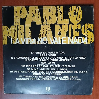 Pablo Milanes – La Vida No Vale Nada [1985] Vinyl LP Jazz Nueva Trova • $18.98