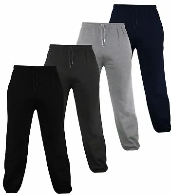 Fleece Joggers Tracksuit Bottoms Elasticated Cuffed Trousers • £9.99