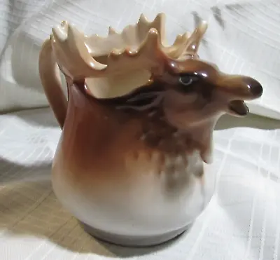 Antique Moose Elk Figural Creamer Milk Pitcher Austria 4 3/8  Tall • $28