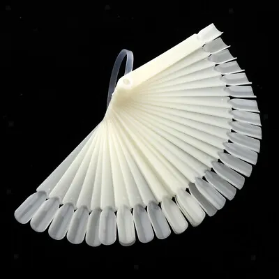 32x False Nail Art Tips Fan Wheel  Display Sticks W/ Ring Holder • £4.38