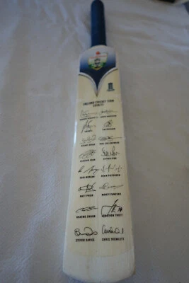 $30 • Buy Rare Miniature Cricket Bat - England Cricket Team - Test Team - 2010/11 Signed
