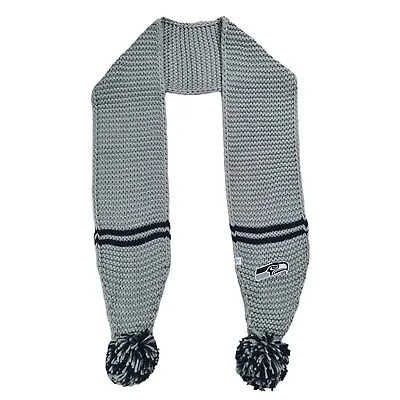 $26.95 • Buy Seattle Seahawks Scarf Knit NFL Fan Winter Accessory Pom Pom Logo 72  Long WA
