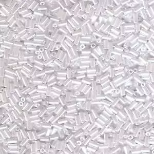 White Pearl Ceylon Miyuki Bugle Beads 3mm (#1) (BGL1-9528-TB) • $9.49