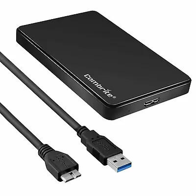 £6.94 • Buy Slim USB 3.0 To SATA 2.5  Hard Drive SSD Enclosure External HDD Caddy Black