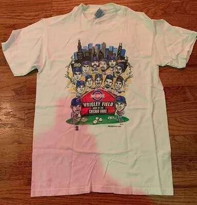 Vintage 1998 CHICAGO CUBS WRIGLEY FIELD Cubs Care Team Caricature Baseball Shirt • $30