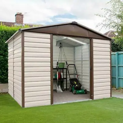 Garden Shed 10 X 6ft Yardmaster Shiplap Metal Apex Shed With 2 Light Panels • £557.46