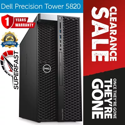 DELL T5820 4.50GHz Xeon W2135 64GB DDR4 NEW 512GB SSD +2TB SATA HDD Quadro M2000 • £409.99