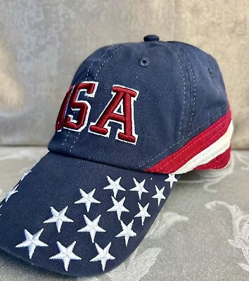 USA Stars And Stripes Hat Baseball Cap Style Red White And Blue One Size Adjust • $9.99