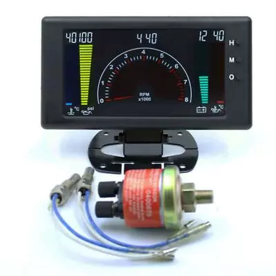 6in1 Multi-function Car TachometerRPMVoltClockWater/Oil TempOil Press Gauge • $79