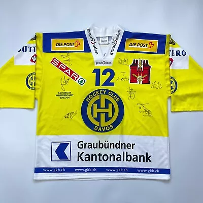 HC Davos 2003-2004 Todd Elik Ice Hockey Jersey Schweizer Meisterschaft Signed • $99