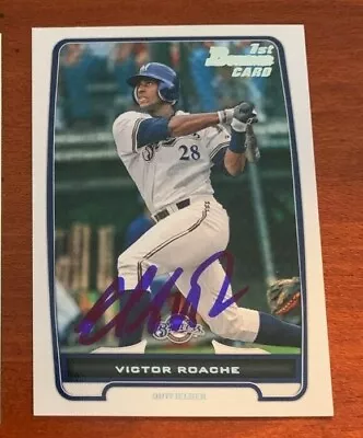 Victor Roache Autograph Signed 2012 Bowman Card #BDPP13 RC ROOKIE Brewers AUTO • $4.99