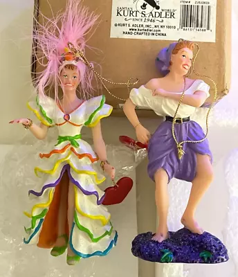 2 NEW Kurt S. Adler I Love Lucy Christmas Ornaments SHOW GIRL & STOMPING WINE • $29.99