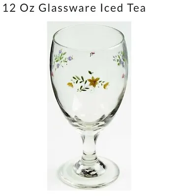 $42.27 • Buy Pfaltzgraff Meadow Lane 12oz Drinking Glasses Water Goblets Ice Tea Set/4 EUC