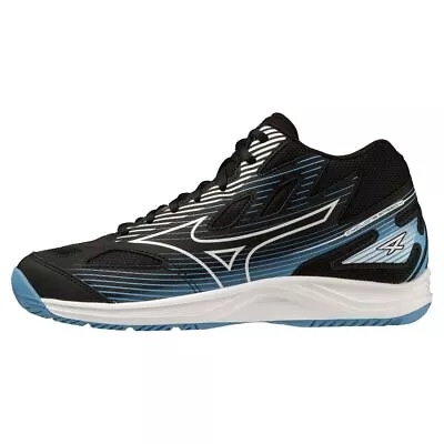 MIZUNO Volleyball Shoes CYCLONE SPEED 4 MID  V1GA2385 57 Black/White/Blue Unisex • $89.95