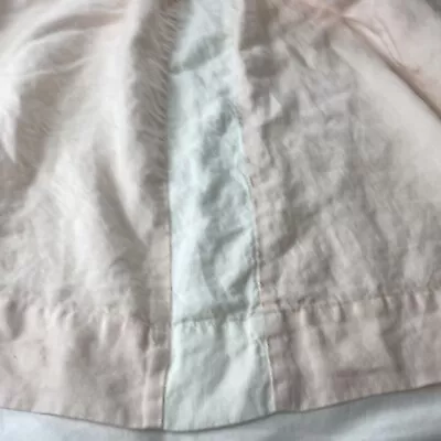 $50 • Buy Restoration Hardware RH Baby Child Organic Linen Bassinet Skirt Pale Pink White