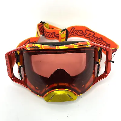 OAKLEY - TROY LEE DESIGNS Motor Cross Goggles Airbrake Red/Yellow - W/Case • $74.95