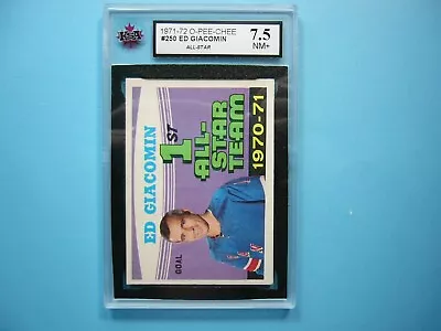 1971/72 O-pee-chee Nhl Hockey Card #250 Ed Giacomin As Ksa 7.5 Nm+ Sharp!! Opc • $29.99