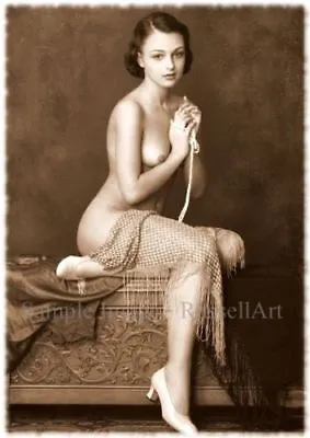£12 • Buy Elegance Vintage Erotic Nude Female Sepia A4 A3 A2 PHOTO EDIT REPRINT RussellArt