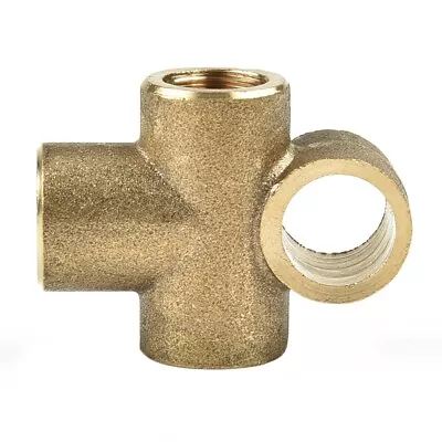 1*- Brake-Line Pipe Brass T 3 Way/Female Fitting Connector Splitter M10x1/Metric • $11.42