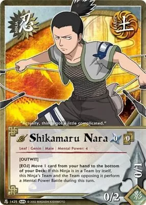 Shikamaru Nara - N-1425 - Common - 1st Edition - Foil Kage Summit NM/LP - Naruto • $4.32