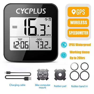 CYCPLUS Wireless GPS Bike Computer 900mAh Rechargeable MTB Cycling Speedometer • $24.99