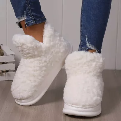 Women's UGG *DUPES* Boots Faux Fur Platform Slides Slippers Shoes Warm Plush • $29.99