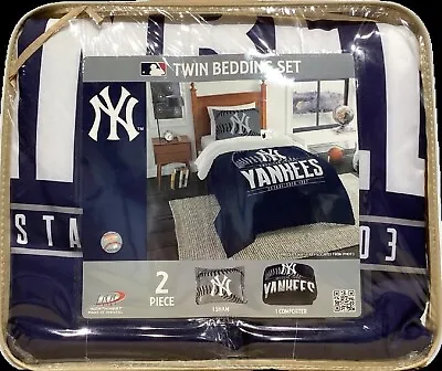 New York Yankees Twin Bedding Two Piece Set OFFICIAL MLB • $49.99